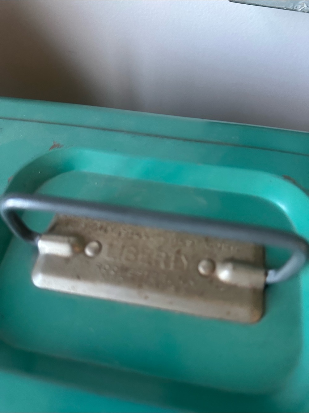 Vintage Liberty teal green tackle box metal - Picture 3 of 12